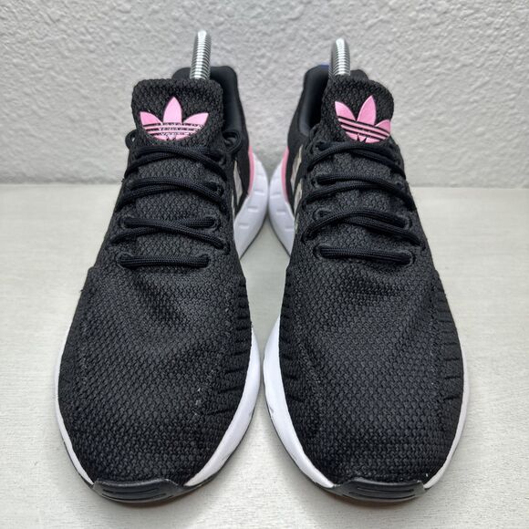 Adidas Swift Run 22 Black Pink Leopard Running Shoes - Picture 3 of 7